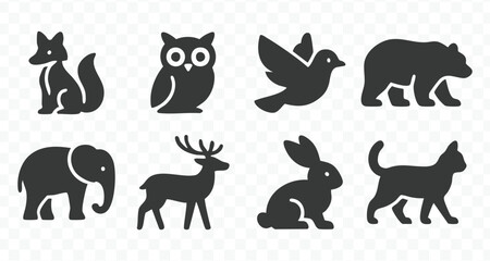 Bird icon set design 