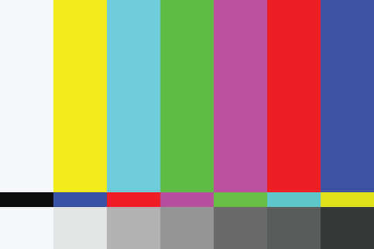 Retro no signal tv test screen. Background colorful of TV has no signal