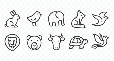 Animal icon design 