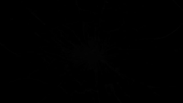 cracks glass fracture effect texture isolated abstract black background. Shattered glass impact pattern animated overlay, 
Broken glass black live texture. Close-up of shattered glass 