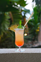 Sex on the beach cocktail