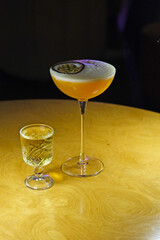 special martini cocktail in a elegante restaurant environment