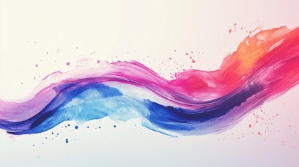 Abstract painting in vibrant colors, serene indoor studio setting