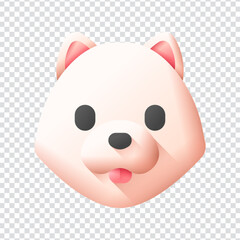 Samoyed dog breed vector illustration