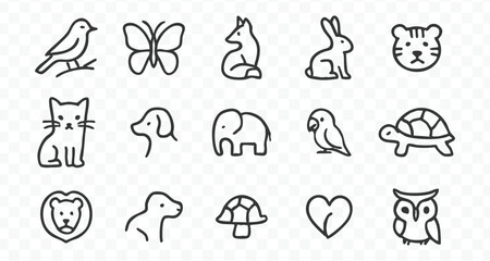 Animal icon set design 
