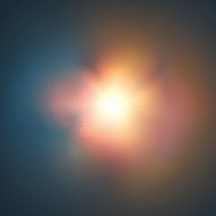 Obraz premium Bright sunburst with lens flare and bokeh creating a vibrant, warm, and energetic abstract background effect