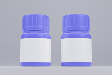 Pill bottles mockup design template for Pharmaceutical Packaging
