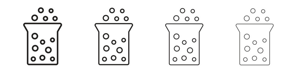 Hard Water icon outline vector sign, linear style pictogram.