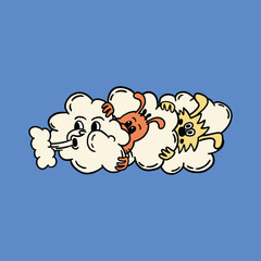 cute cloud cartoon character illustration