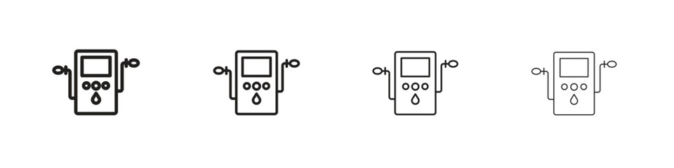 Dialysis icon outline vector sign, linear style pictogram.