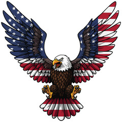 american eagle with american flag
