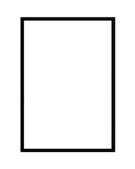 Blank white rectangle framed in black