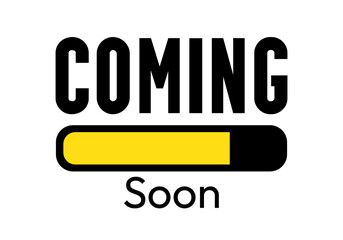 coming soon lettering. vector illustration