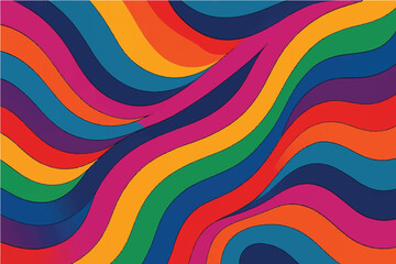 Colorful and Abstract Wavy Patterns Modern and Retro Designs