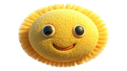 Happy yellow smiley face with textured surface