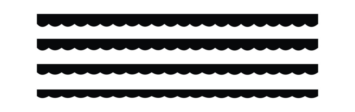 Scalloped edge borders and dividers. Simple scalloped border