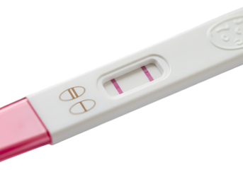 Positive Pregnancy Test Result on transparent background