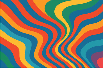 Colorful and Abstract Wavy Patterns Modern and Retro Designs