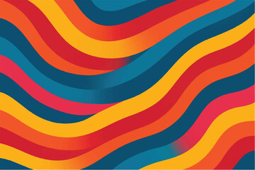 Colorful and Abstract Wavy Patterns Modern and Retro Designs