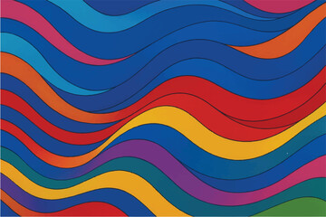 Colorful and Abstract Wavy Patterns Modern and Retro Designs