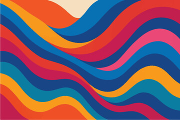 Colorful and Abstract Wavy Patterns Modern and Retro Designs