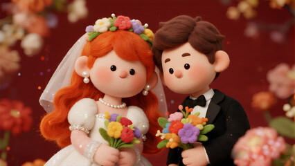 bride and groom figurine