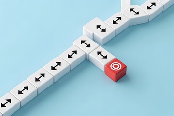 Steps to Navigational Decision – Pathfinding and Goal Orientation, Business, Conceptual, Strategy, Motivation, Abstract, Blocks