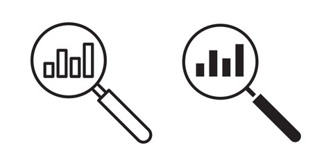 Analysis Icon Data Analytics, Graph, Report, Statistics, Business Insight, Flat Vector Illustration.
