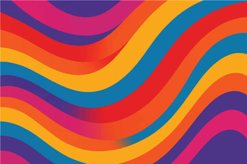 Colorful and Abstract Wavy Patterns Modern and Retro Designs