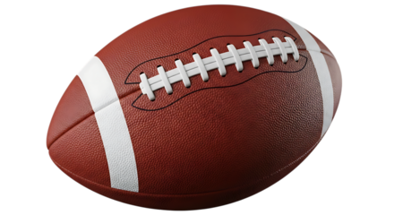 American football isolated on transparent background