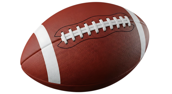 American football isolated on transparent background