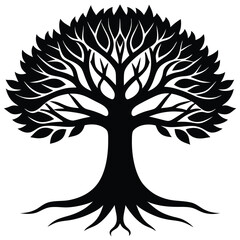 Tree vector silhouette Single collection 