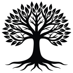 Tree vector silhouette Single collection 