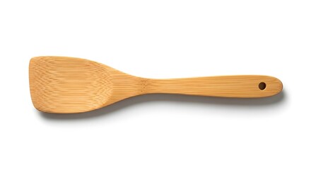 Bamboo Cooking Spatula Featuring Natural Wooden Texture and Minimalist Design.