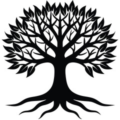 Tree vector silhouette Single collection 