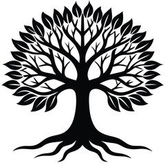Tree vector silhouette Single collection 