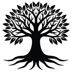 Tree vector silhouette Single collection 