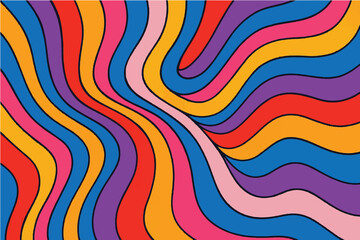 Colorful and Abstract Wavy Patterns Modern and Retro Designs