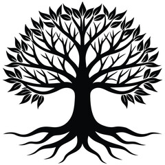 Tree vector silhouette Single collection 