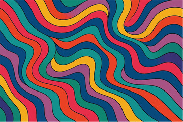 Colorful and Abstract Wavy Patterns Modern and Retro Designs