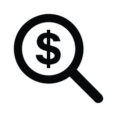 Search icons set with magnifying glass for user profile search, zoom in, and zoom out. Vector magnifier or loupe sign collection for business, work, and web UI design