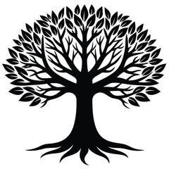 Tree vector silhouette Single collection 