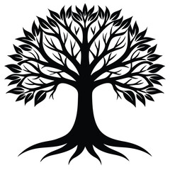 Tree vector silhouette Single collection 