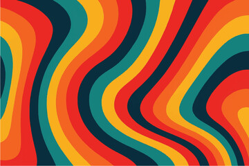 Colorful and Abstract Wavy Patterns Modern and Retro Designs