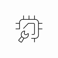 chip repair tool icon sign vector