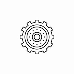 industrial gear cog icon sign vector