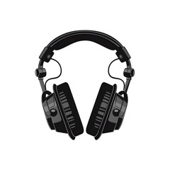 Fototapeta premium headphones silhouette