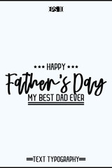 Happy Father's Day Modern Calligraphy Text Element Vertical Template