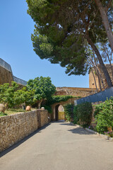 Arched entrance to Denia Castle in Spain