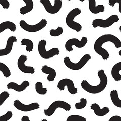 Seamless Pattern with Brush Strokes Black and White Aesthetic Design for Background and Creative Projects